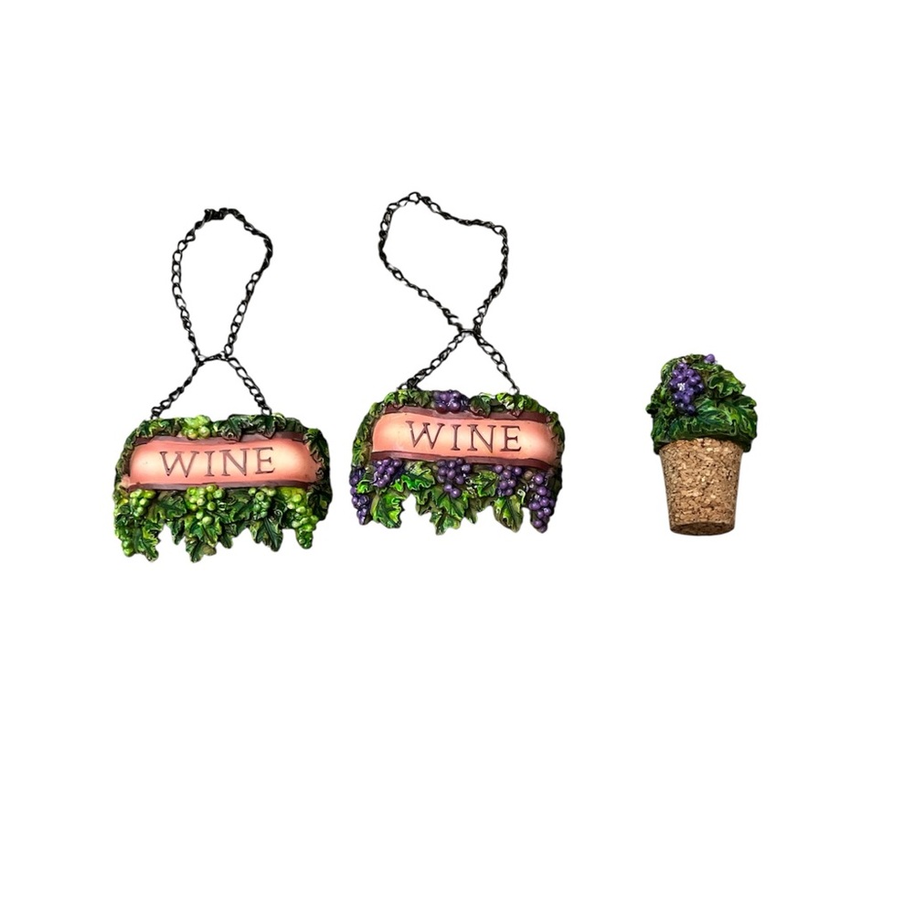 5/$25 Wine Bottle Charms with Grapes (you choose)